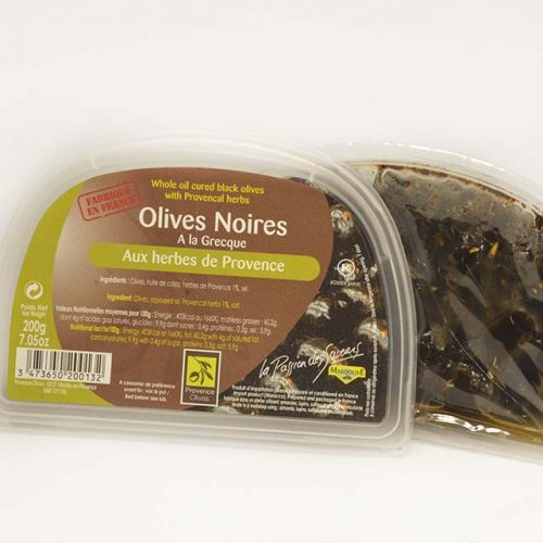 Olives Noires à la Grecque aux Herbes de Provence