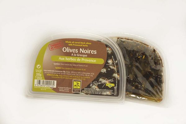 Olives Noires à la Grecque aux Herbes de Provence