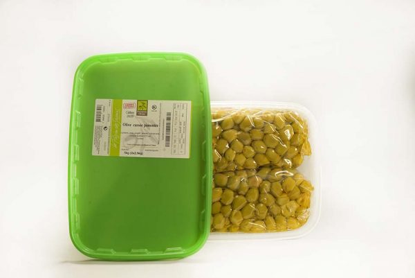 Olives Vertes Cassées Pimentées