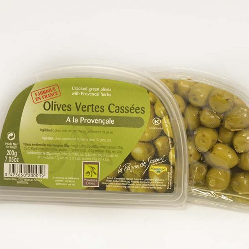 Olives Vertes Cassées à la Provençale