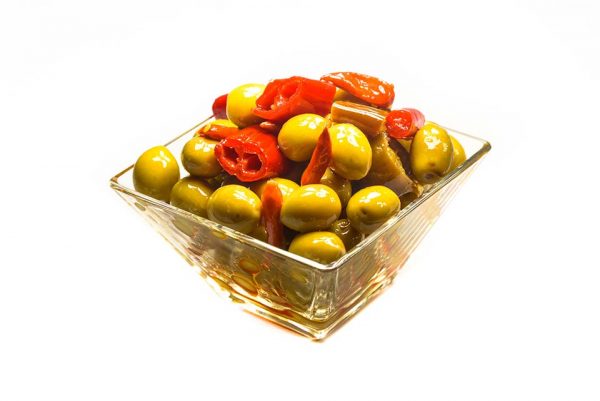Olives Cassées Pimentées