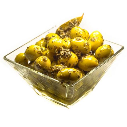 Olives Vertes Cassées à l'Ail