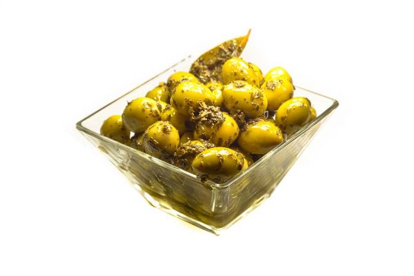 Olives Vertes Cassées à l'Ail